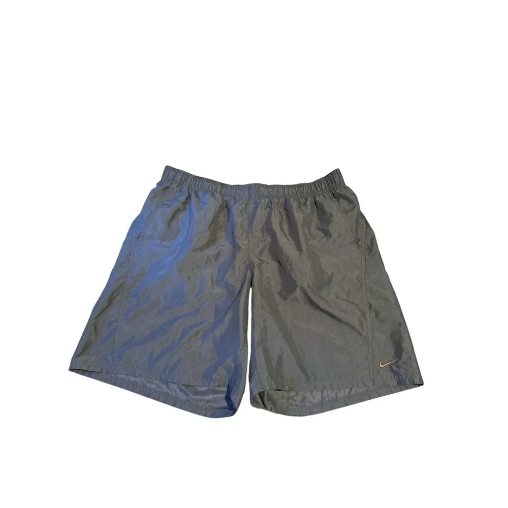 nike swim trunks mens Size‎ Measurements embroidered swoosh netted Blue